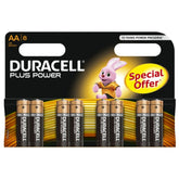 DURACELL - BATTERY PLUS POWER AA LR6 8UNITS